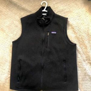 Patagonia men’s large, black, sweater vest.